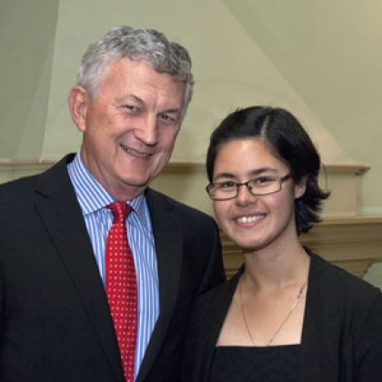 UQ Law Mentor of the Year Dan Ryan and law student Kah Hey Loh who nominated him.