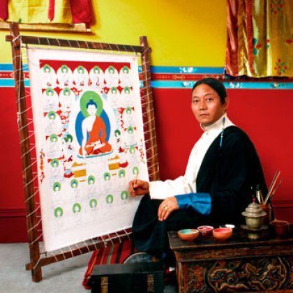 Gonkar Gyatso, 'My Identity: 1
(Tibetan Robe)(detail)', 2003, digital
photograph, 56.6 x 70.6 cm
Courtesy of the artist and Haunch of
Venison, London