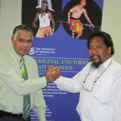 ATSIS acting director Dr Col Dillon with Chair of the Australian Indigenous Education at the University of New South Wales, Professor Martin Nakata ATSIS acting director Dr Col Dillon with Chair of the Australian Indigenous Education at the University of New South Wales, Professor Martin Nakata