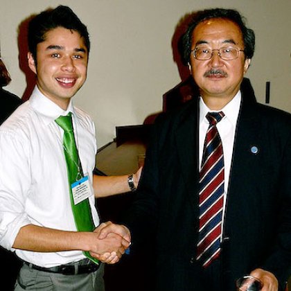 Mr Jorgensen with UN Under-Secretary-General for Public Affairs and Communication Mr Kiyo Akasaka