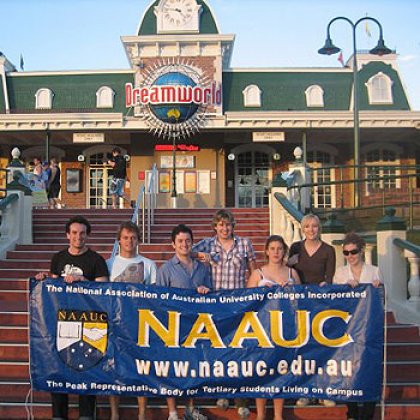 The 2009 NAAUC Executive Committee outside Dreamworld The 2009 NAAUC Executive Committee outside Dreamworld
