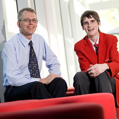 Professor Michael Drinkwater and Forest Lake College entry Captain Stewart Wright Professor Michael Drinkwater and Forest Lake College entry Captain Stewart Wright