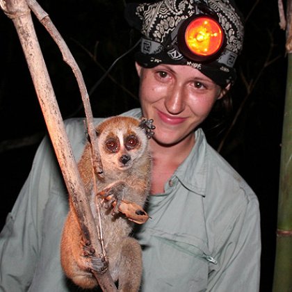 Carly Starr with one of her subjects