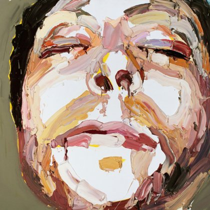 Ben Quilty Self Portrait Dead (Over The Hills And Far Away) 2007. Collection of The University of Queensland. Gift of the Margaret Hannah Olley Foundation, 2007. Reproduced courtesy of the artist and Jan Murphy Gallery, Brisbane.