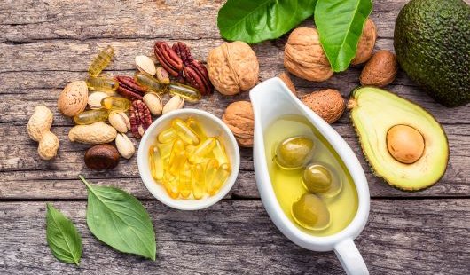 Examples of 'good' fats: nuts, seeds, olives, fish oil supplements