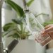 Image, Adobe. Person filling glass with water from tap. Adobe