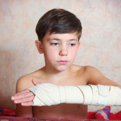 Injured boy