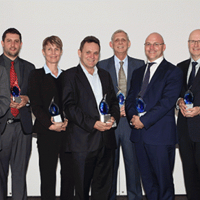 L to R: Chris Stowers, Esteban Marcellin, Martie-Louise Verreynne, Steve Moorhouse, Victor Rudolph, Chris Dunks, Daniel Grant and David Craik