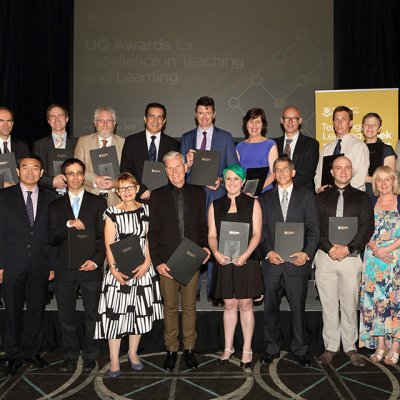 The 2015 Awards for Excellence in Teaching and Learning winners at Customs House.