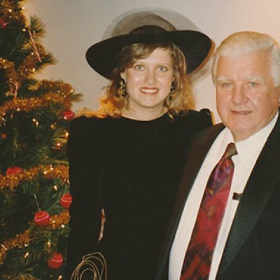 Professor Nancy Pachana with her father, Joseph T Pachana