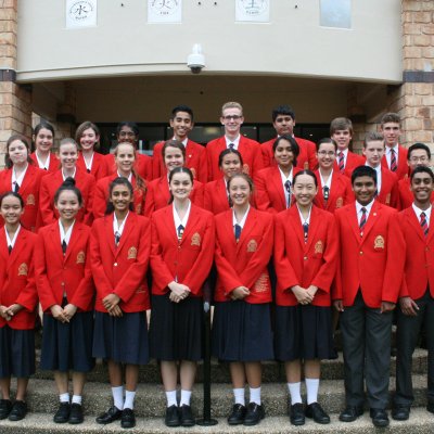 The St John's Anglican College NASA team with Professor David Mee (far right).