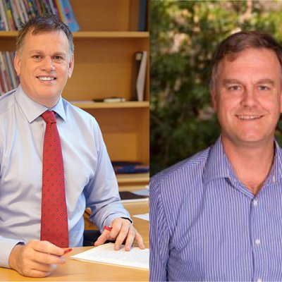 UQ's new Laureate Fellows - Professor Alan Rowan, left, and Professor Paul Burn