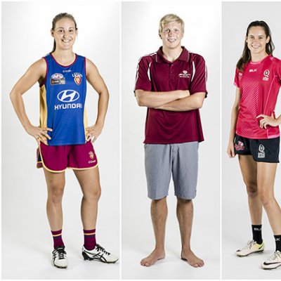 Left to right: Breanna Koenen (AFL), Callum Breetzke (Surf Life Saving), Meg Gemmell (Rugby Sevens), and Leo Lark (Weightlifting)