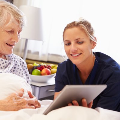 Patients were encouraged to use stimulating resources such as iPads