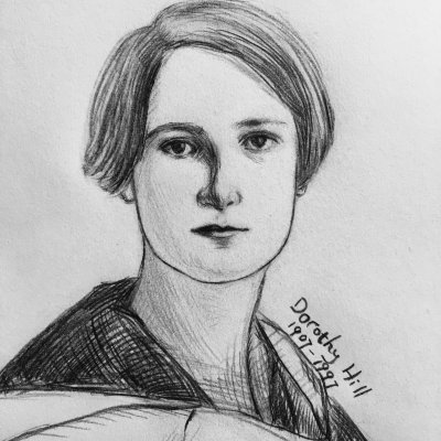 A portrait of Professor Dorothy Hill by Jiani Sheng, Bachelor of Science (Honours) student with UQ’s School of Earth and Environmental Sciences.