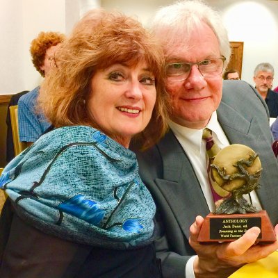 Dr Jack Dann and wife Janeen Webb at the World Fantasy Awards, Texas: photo Rani Graff