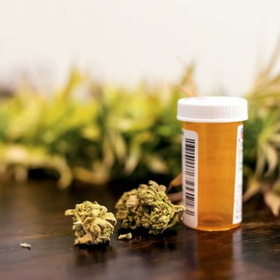 A vial of medicinal cannabis