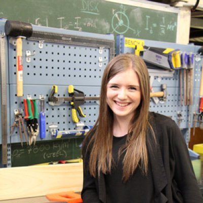 Second year engineering student Alice Naughton in the ‘flipped classroom.’