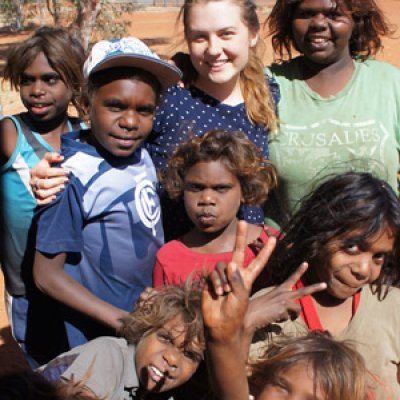 Paige Ebersohn volunteering with Linkz Odyssey in the Northern Territory.