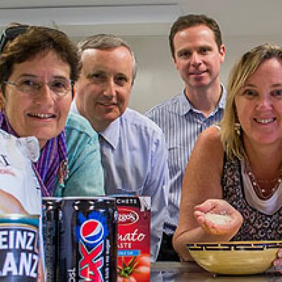 Dr Fitzgerald (centre) and her team are excited about establishing a training centre for food scientists at UQ