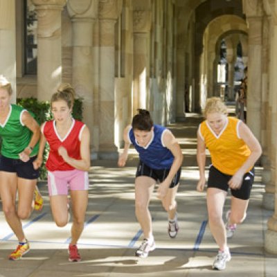 A previous year's race in the UQ Great Court.