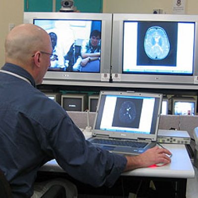 Typical consultation between remote clinical staff and a Brisbane-based specialist – in this instance a paediatric neurologist.