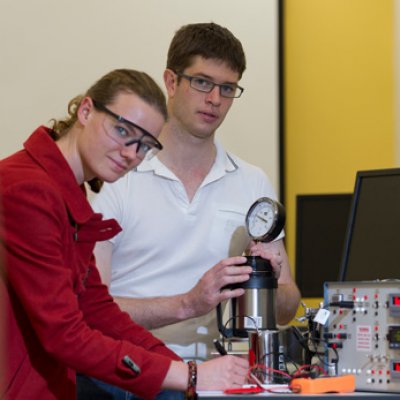 Engineering students gain practical experience and knowledge through the HVAC laboratory’s facilities.