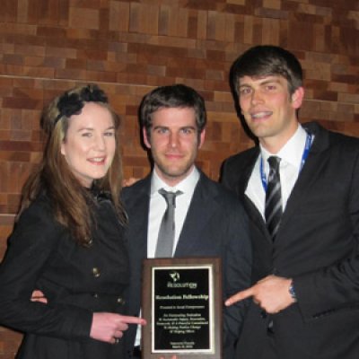 Fellowship students, from left, Victoria Flannery, Daniel Gillick and Aron Gibbs.