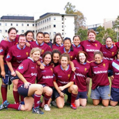 The UQ Rugby women's team.