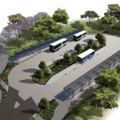 Artist's impression of the UQ Lakes bus station.