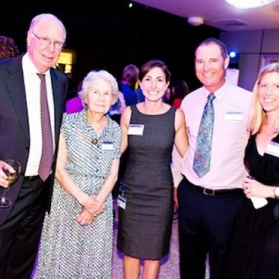 Attending the Celebration of Giving reception were, from left, UQ Chancellor John Story, Dr Ros Siemon, Amanda Whelan, Andrew Stallman and Jill Stallman.