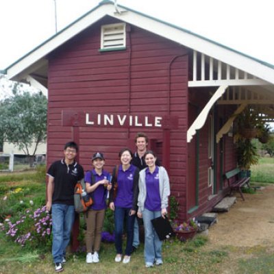 From L to R: TRIP students Jun Deng, Wenxi He, Ngoc Nguyun, Johnathan Ingold and Emily Nankervis in Linville, Queensland