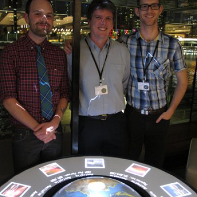 UQ Master of Interaction Design students, from left to right: Thomas Nelson, David Harper and Mike Brand