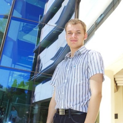 Volker Karle has just spent two weeks working at QBI after winning the Jugend Forscht national science research competition.