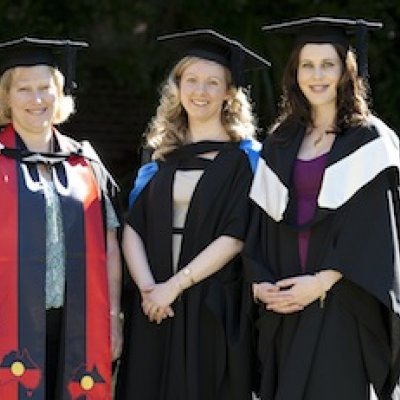 Healing mission: Graduating with degrees from the School of Nursing and Midwifery were, from left, Sarah Edgecumbe, Connie Brown, Samantha Zurvas and Melissa Juttner.