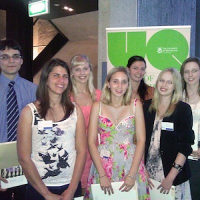 Award winners: From left, Lachlan Day, Ruth Grant, Rosalind Meineke, Genevieve Denny, Nicola Stromsoe, Zena Foale-Banks and Meredith Hartigan.