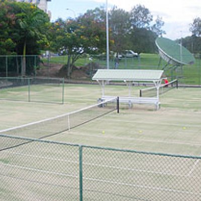 Several courts at the UQ Tennis Centre have re-opened following January's floods