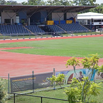 The latest photograph of the UQ athletics track (taken January 18)