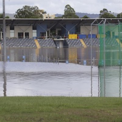 Flooding of the UQ Athletics Track.