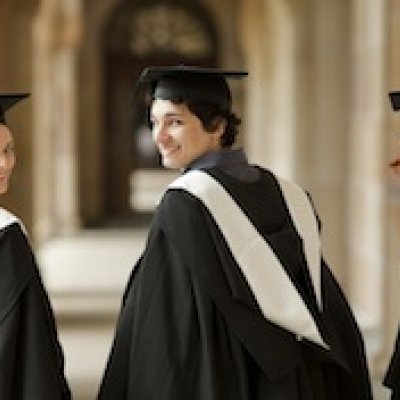 Graduations are a family affair: From left, Ellen, Luke and Claire Di Corleto during the December 2010 graduations.