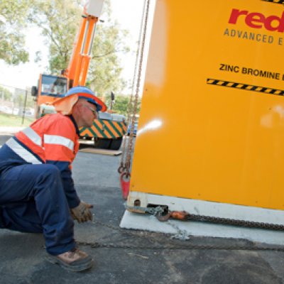 Brisbane company RedFlow delivers a prototype zinc-bromine battery-based energy storage system