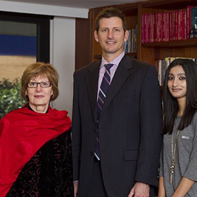 Dr Anna Ciccarelli, Deputy Vice-Chancellor and Vice-President (International), Mr Michael Kasprowicz, Australian Cricket Identity and Ms Kirti Mishra, President – UQ Indian Student Society.