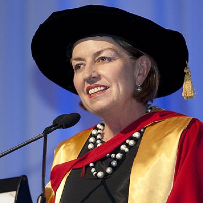The Queensland Premier, Dr Anna Bligh, speaking at the graduation ceremony on Wednesday night