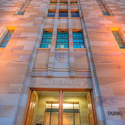 The Duhig Building, where the Fryer Library is located