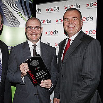 From left: Robert Fuller, State Director CEDA, Andrew Fraser, Queensland Treasurer, and Professor Tim Brailsford, Executive Dean of the Faculty of Business, Economics and Law.