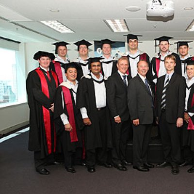 The first Laing O’Rourke cohort graduating from UQBS professional development courses