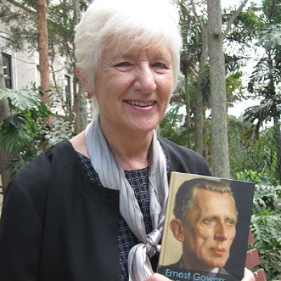 Dr Scott with her book