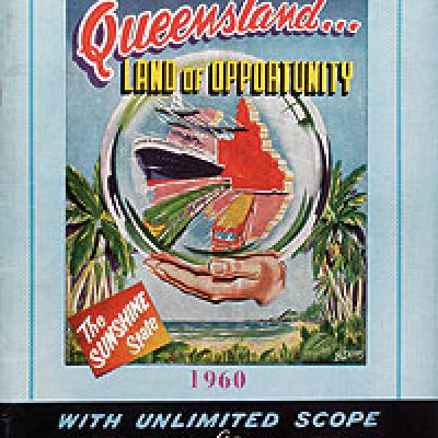 Queensland travel poster from the exhibition