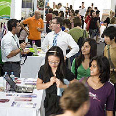 Crowds at last year's UQ Careers Fair.
Photo by Jeremy Patten