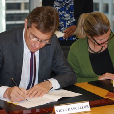 The agreement was signed by UQ President and Vice-Chancellor, Professor Peter Høj, and World Bank Director of Operations, Dr Ethel Sennhauser.